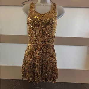 Gold Sequin Jazz Costume